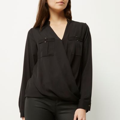 Black military blouse